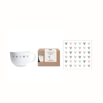 Gåvoset Paperproducts Design Heart Infusion Mugg 55 cl + Servett