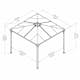 Pergola gop Palermo 3000 9 m² med Takventil