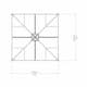 Pergola gop Palermo 3000 13 m² med Takventil