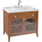 Tvättställspaket Villeroy & Boch Hommage 985 Trä med Bänkskiva i Vit Marmor