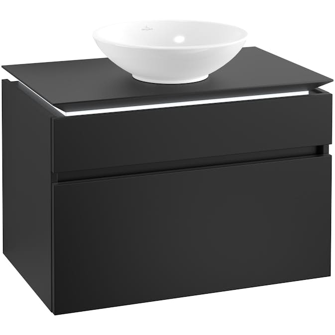 Tvättställsskåp Villeroy & Boch Legato 800 med 2 Lådor för Ytmonterat Tvättställ