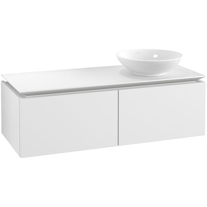 Tvättställsskåp Villeroy & Boch Legato Kompakt 1200 med 2 Lådor för Ocentrerat Ytmonterat Tvättställ