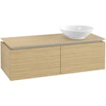 Tvättställsskåp Villeroy & Boch Legato Kompakt 1200 med 2 Lådor för Ocentrerat Ytmonterat Tvättställ