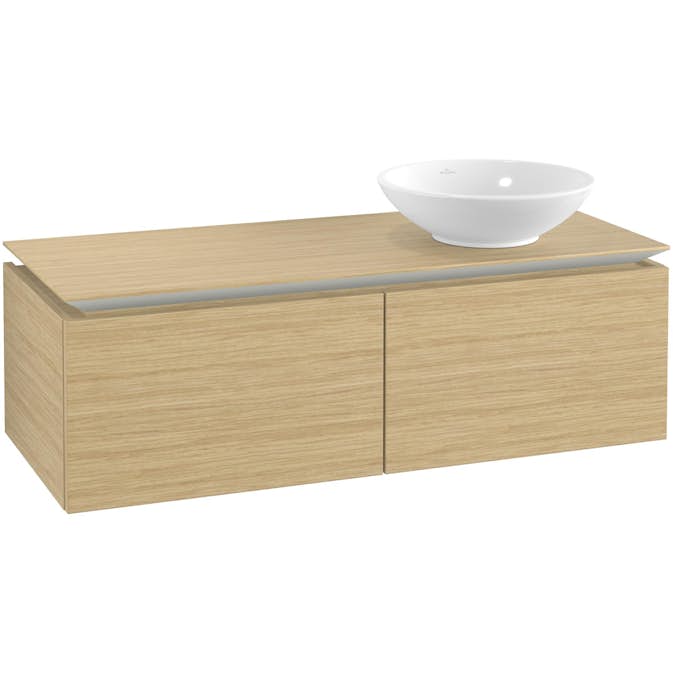 Tvättställsskåp Villeroy & Boch Legato Kompakt 1200 med 2 Lådor för Ocentrerat Ytmonterat Tvättställ