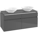 Tvättställsskåp Villeroy & Boch Legato 1200 med 4 Lådor för Två Ytmonterade Tvättställ