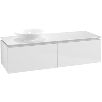 Tvättställsskåp Villeroy & Boch Legato Kompakt 1400 med 2 Lådor för Ocentrerat Ytmonterat Tvättställ