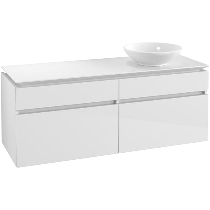 Tvättställsskåp Villeroy & Boch Legato 1400 med 4 Lådor för Ocentrerat Ytmonterat Tvättställ
