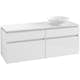 Tvättställsskåp Villeroy & Boch Legato 1400 med 4 Lådor för Ocentrerat Ytmonterat Tvättställ