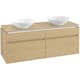 Tvättställsskåp Villeroy & Boch Legato 1400 med 4 Lådor för Två Ytmonterade Tvättställ