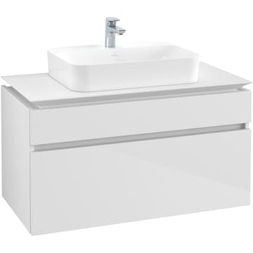 Tvättställsskåp Villeroy & Boch Legato med 2 Lådor för Ytmonterat Tvättställ från Finion & Memento