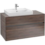 Tvättställsskåp Villeroy & Boch Collaro 100 cm med 2 Lådor för Ovanpåliggande Tvättställ