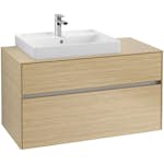 Tvättställsskåp Villeroy & Boch Collaro 100 cm med 2 Lådor för Ovanpåliggande Tvättställ