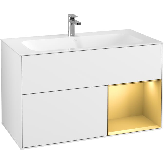 Tvättställsskåp Villeroy & Boch Finion med 2 Lådor och Hylla för Inbyggt Tvättställ