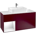 Tvättställsskåp Villeroy & Boch Finion med 3 Lådor Hylla och Bänkskiva för Centrerat Tvättställ