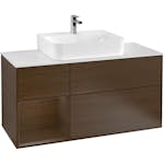 Tvättställsskåp Villeroy & Boch Finion med 3 Lådor Hylla och Bänkskiva för Centrerat Tvättställ