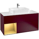 Tvättställsskåp Villeroy & Boch Finion med 3 Lådor Hylla och Bänkskiva för Centrerat Tvättställ