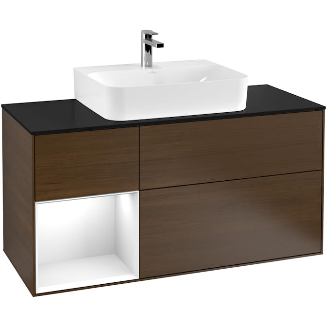 Tvättställsskåp Villeroy & Boch Finion med 3 Lådor Hylla och Bänkskiva för Centrerat Tvättställ