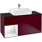 Tvättställsskåp Villeroy & Boch Finion med 3 Lådor Hylla och Bänkskiva för Centrerat Tvättställ