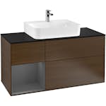 Tvättställsskåp Villeroy & Boch Finion med 3 Lådor Hylla och Bänkskiva för Centrerat Tvättställ