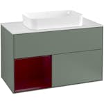 Tvättställsskåp Villeroy & Boch Finion med 2 Lådor Hylla och Bänkskiva för Fristående Tvättställ