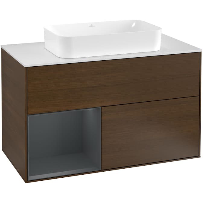 Tvättställsskåp Villeroy & Boch Finion med 2 Lådor Hylla och Bänkskiva för Fristående Tvättställ