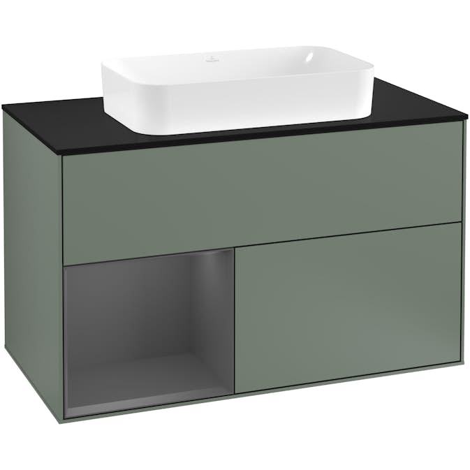 Tvättställsskåp Villeroy & Boch Finion med 2 Lådor Hylla och Bänkskiva för Fristående Tvättställ