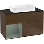 Tvättställsskåp Villeroy & Boch Finion med 2 Lådor Hylla och Bänkskiva för Fristående Tvättställ