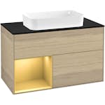Tvättställsskåp Villeroy & Boch Finion med 2 Lådor Hylla och Bänkskiva för Fristående Tvättställ