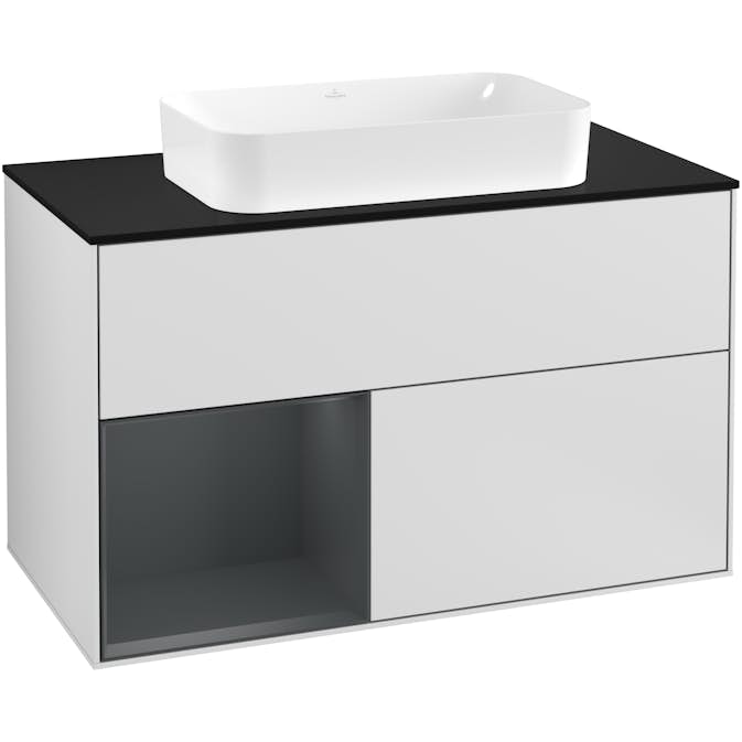 Tvättställsskåp Villeroy & Boch Finion med 2 Lådor Hylla och Bänkskiva för Fristående Tvättställ