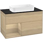 Tvättställsskåp Villeroy & Boch Finion med 2 Lådor Hylla och Bänkskiva för Fristående Tvättställ