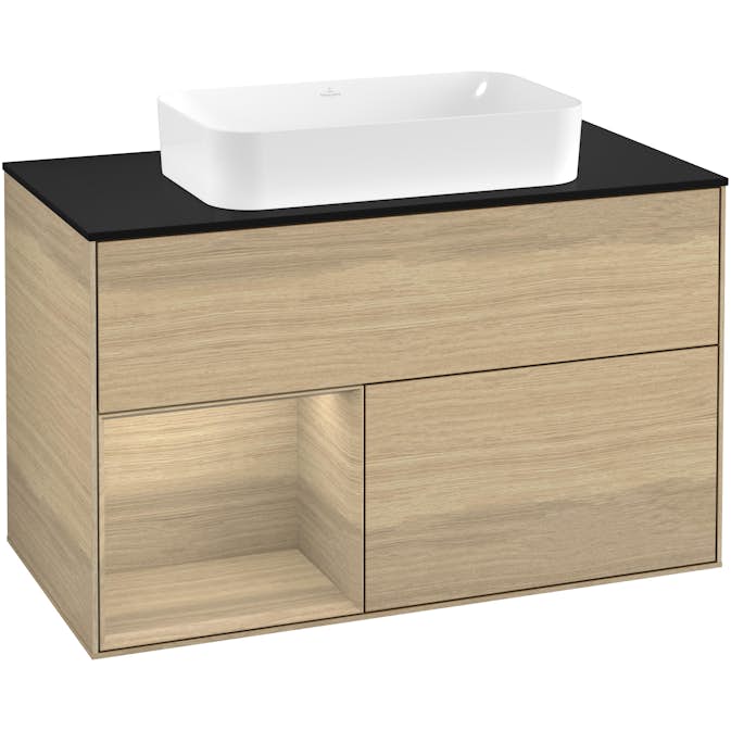 Tvättställsskåp Villeroy & Boch Finion med 2 Lådor Hylla och Bänkskiva för Fristående Tvättställ