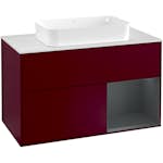 Tvättställsskåp Villeroy & Boch Finion med 2 Lådor Hylla och Bänkskiva för Fristående Tvättställ