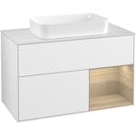 Tvättställsskåp Villeroy & Boch Finion med 2 Lådor Hylla och Bänkskiva för Fristående Tvättställ