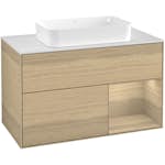 Tvättställsskåp Villeroy & Boch Finion med 2 Lådor Hylla och Bänkskiva för Fristående Tvättställ