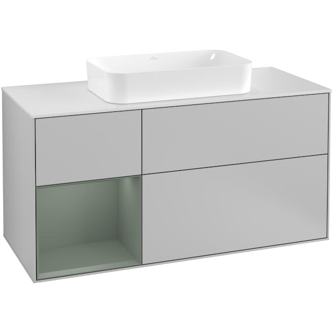 Tvättställsskåp Villeroy & Boch Finion med 3 Lådor Hylla och Bänkskiva för Fristående Tvättställ