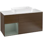 Tvättställsskåp Villeroy & Boch Finion med 3 Lådor Hylla och Bänkskiva för Fristående Tvättställ