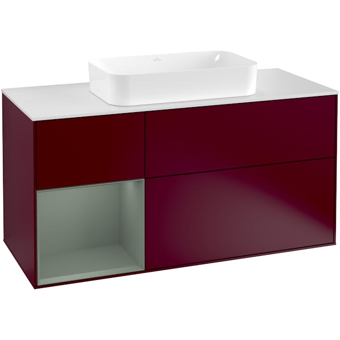 Tvättställsskåp Villeroy & Boch Finion med 3 Lådor Hylla och Bänkskiva för Fristående Tvättställ