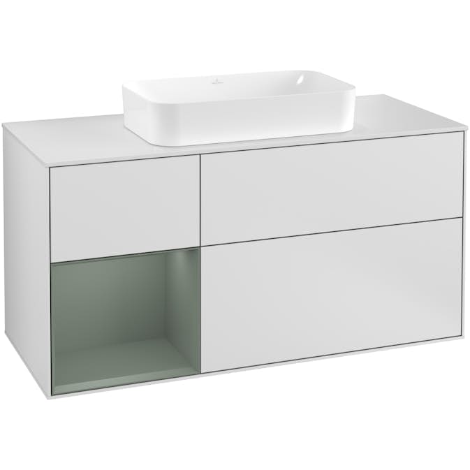 Tvättställsskåp Villeroy & Boch Finion med 3 Lådor Hylla och Bänkskiva för Fristående Tvättställ