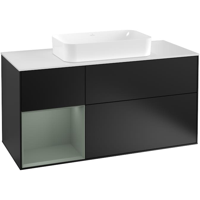 Tvättställsskåp Villeroy & Boch Finion med 3 Lådor Hylla och Bänkskiva för Fristående Tvättställ