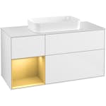 Tvättställsskåp Villeroy & Boch Finion med 3 Lådor Hylla och Bänkskiva för Fristående Tvättställ