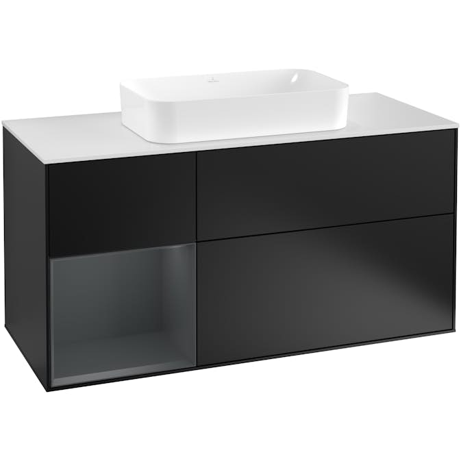 Tvättställsskåp Villeroy & Boch Finion med 3 Lådor Hylla och Bänkskiva för Fristående Tvättställ