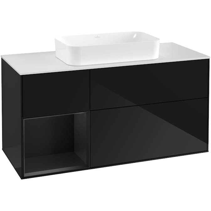 Tvättställsskåp Villeroy & Boch Finion med 3 Lådor Hylla och Bänkskiva för Fristående Tvättställ