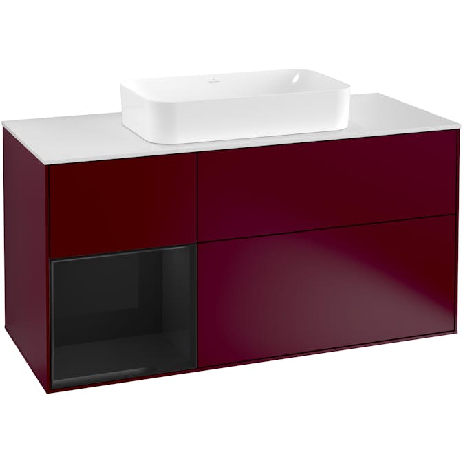 Tvättställsskåp Villeroy & Boch Finion med 3 Lådor Hylla och Bänkskiva för Fristående Tvättställ