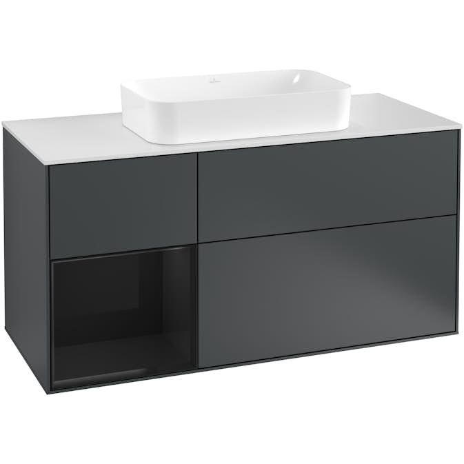 Tvättställsskåp Villeroy & Boch Finion med 3 Lådor Hylla och Bänkskiva för Fristående Tvättställ
