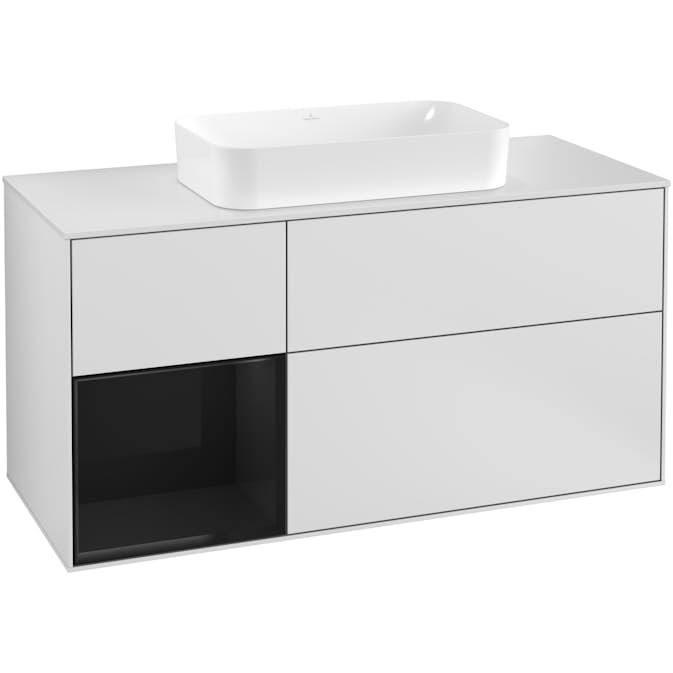 Tvättställsskåp Villeroy & Boch Finion med 3 Lådor Hylla och Bänkskiva för Fristående Tvättställ