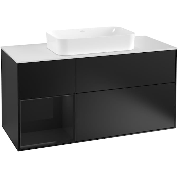 Tvättställsskåp Villeroy & Boch Finion med 3 Lådor Hylla och Bänkskiva för Fristående Tvättställ