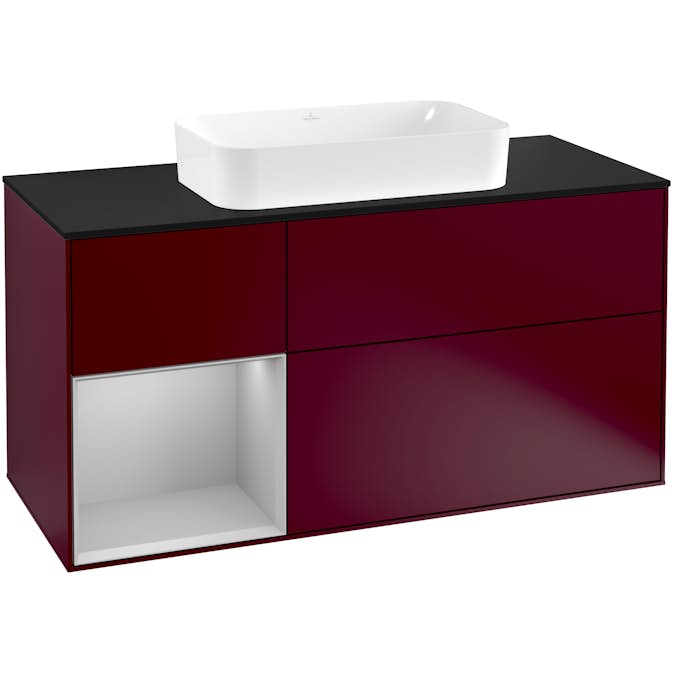 Tvättställsskåp Villeroy & Boch Finion med 3 Lådor Hylla och Bänkskiva för Fristående Tvättställ