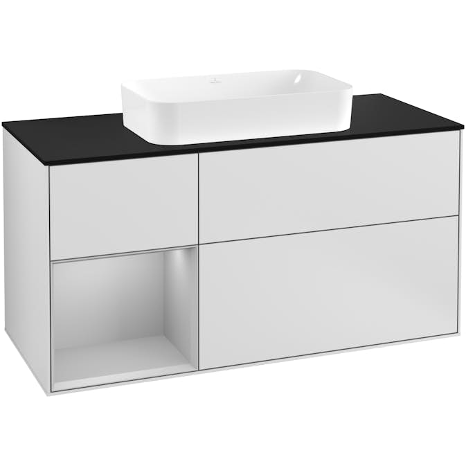 Tvättställsskåp Villeroy & Boch Finion med 3 Lådor Hylla och Bänkskiva för Fristående Tvättställ