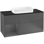 Tvättställsskåp Villeroy & Boch Finion med 3 Lådor Hylla och Bänkskiva för Fristående Tvättställ