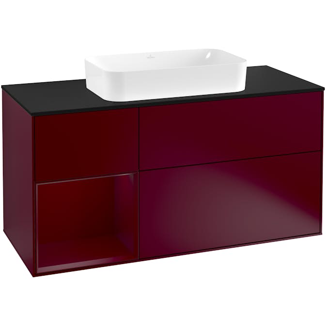 Tvättställsskåp Villeroy & Boch Finion med 3 Lådor Hylla och Bänkskiva för Fristående Tvättställ
